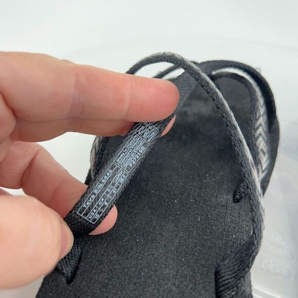 Teva Women's Olowahu Sandal Size 10 Thong Slide Flip Flop Black Tan Comfy - Picture 9 of 13